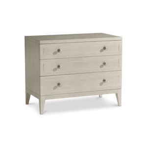 Bernhardt Bernhardt Cornelia Nightstand With 3 Soft-Close Drawers, Brushed Metal Inlays & Integrated Usb Charging Nebbia 36 W" x 19 D" x 29 H" 331230