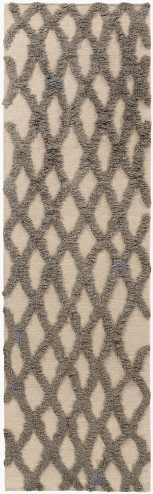 Surya Midelt 2'6" X 8' Handmade Wool Rug – Elegant Global Design With Plush Pile For Timeless Charm Medium Gray Wool Mdt1003-268