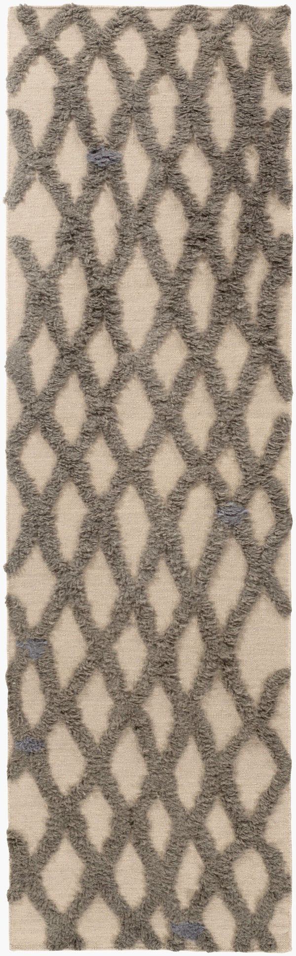 Surya Midelt 2'6" X 8' Handmade Wool Rug – Elegant Global Design With Plush Pile For Timeless Charm Medium Gray Wool Mdt1003-268