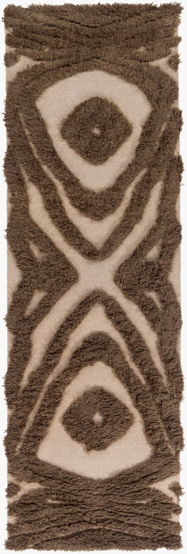 Surya Midelt 2'6" X 8' Handmade Wool Rug – Elegant Global Design With Plush Pile For Timeless Charm Brown Wool Mdt1004-268