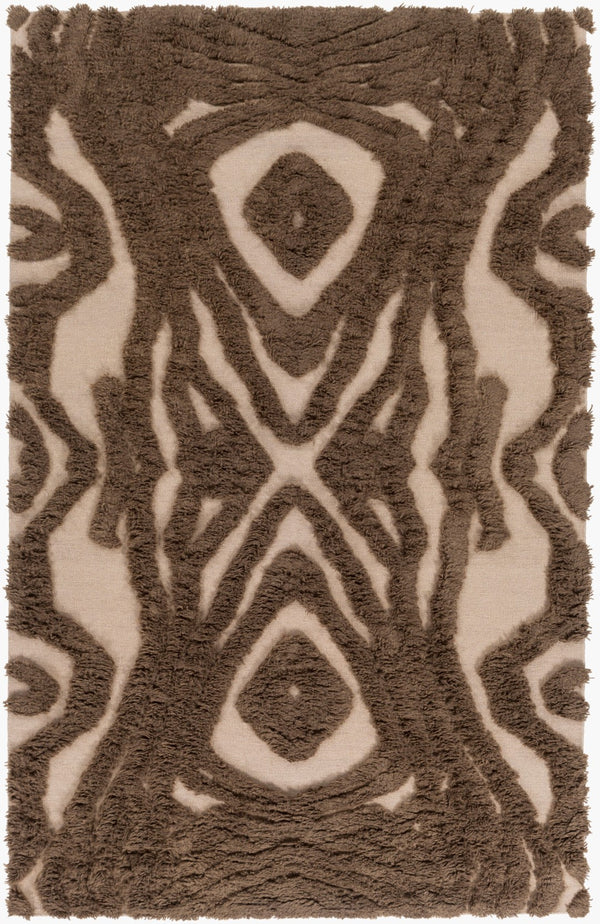 Surya Midelt 2'6" X 8' Handmade Wool Rug – Elegant Global Design With Plush Pile For Timeless Charm Brown Wool Mdt1004-58