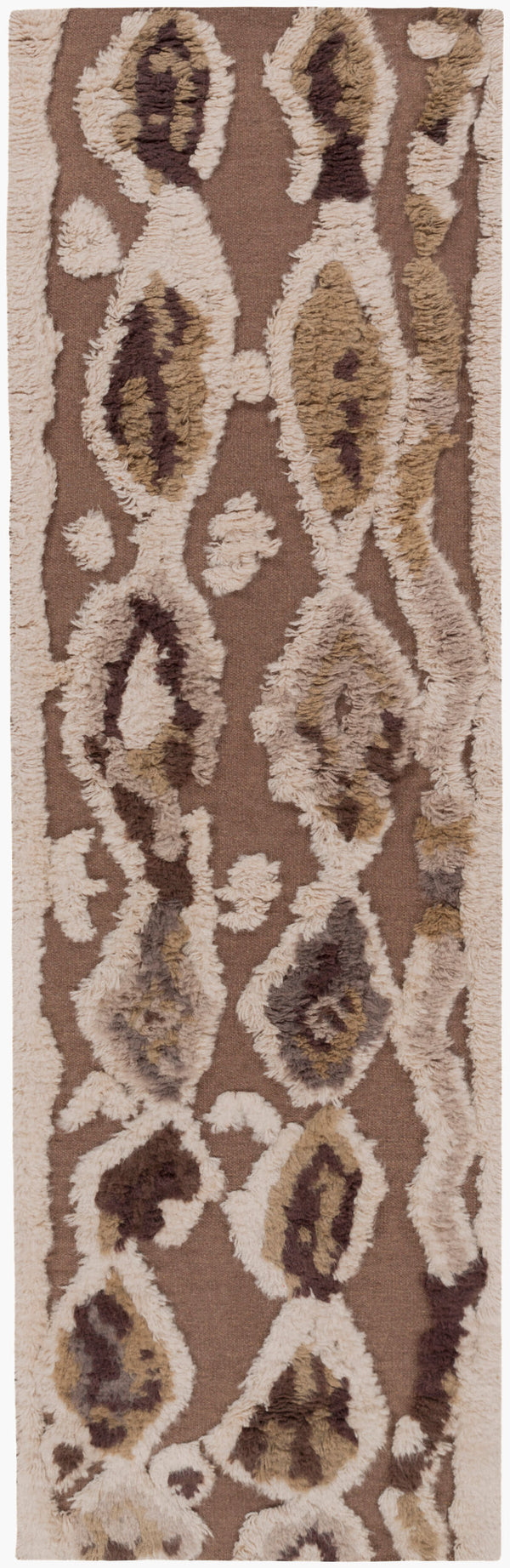 Surya Midelt 2'6" X 8' Handmade Wool Rug – Elegant Global Design With Plush Pile For Timeless Charm Beige Wool Mdt1006-268