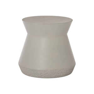 Bernhardt Bernhardt Nidra Round Accent Table — Sculptural Sand Grey Concrete Side Table, 18.25" Diameter, Modern Appeal 309127