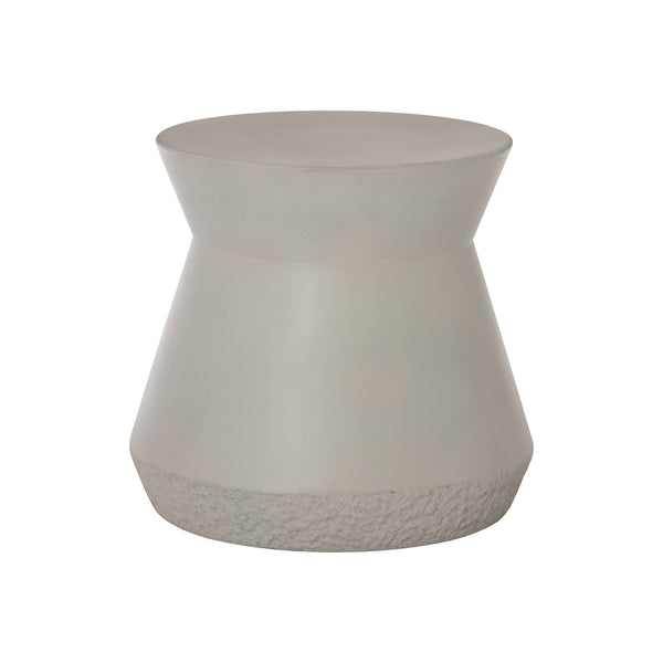 Bernhardt Bernhardt Nidra Round Accent Table — Sculptural Sand Grey Concrete Side Table, 18.25" Diameter, Modern Appeal 309127