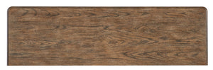 Hooker Furniture Americana Server With Rustic Oak Veneer, Carved Legs, Felt-Lined Drawers & Planked Shelf For Display Whites/Creams/Beiges 7050-75917-02