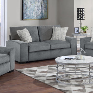 Porter Designs Clayton Modern Upholstered Loveseat – Chic Comfort For Stylish Living Rooms And Cozy Nights Gray Fabric 01-207-02-4345