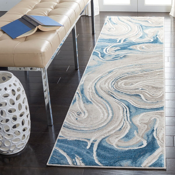 Safavieh Meadow 553 Power Loomed  Rug Beige / Blue MDW553B-1115