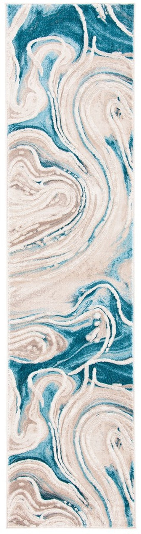 Safavieh Meadow 553 Power Loomed  Rug Beige / Blue MDW553B-1115