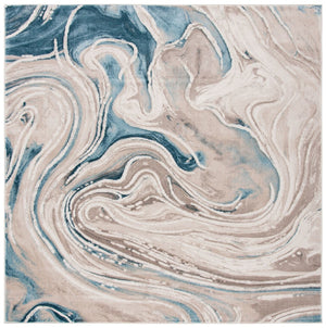Safavieh Meadow 553 Power Loomed  Rug Beige / Blue MDW553B-1115