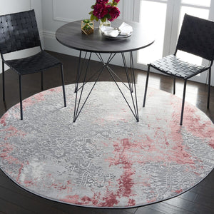 Safavieh Meadow 573 Power Loomed  Rug Light Grey / Pink MDW573G-1115