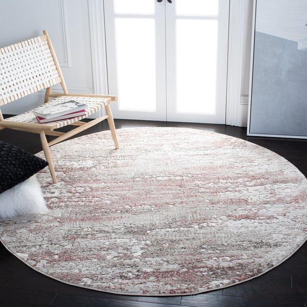 Safavieh Meadow 585 Power Loomed Modern Rug Beige / Pink 10' x 10' Square
