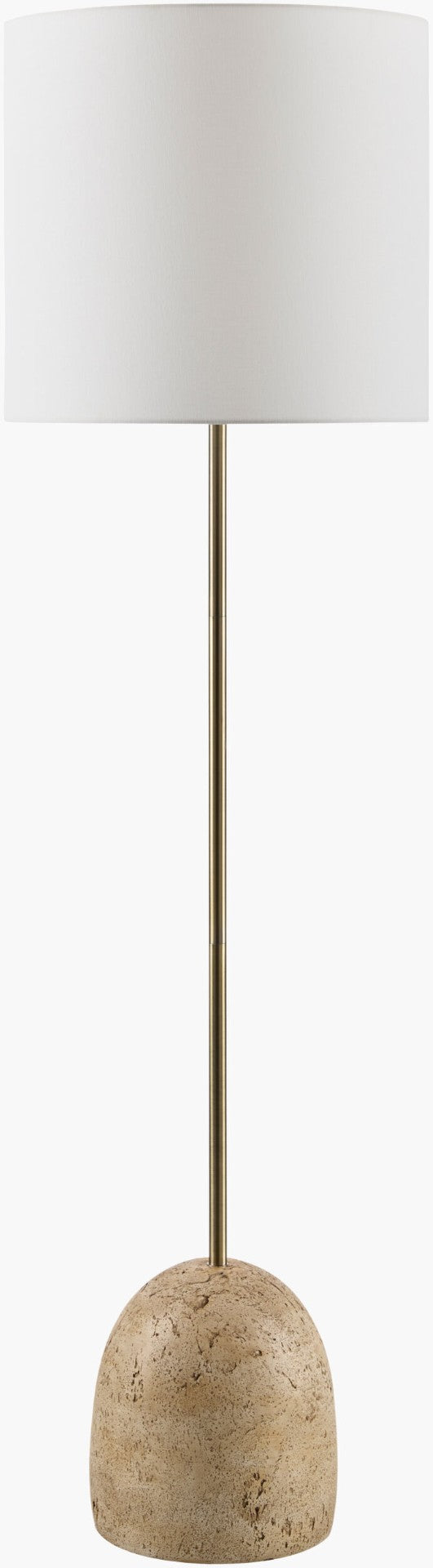 Livabliss Meoble Cement Base Floor Lamp with Linen Shade for Reading Nooks and Living Rooms MEB-001