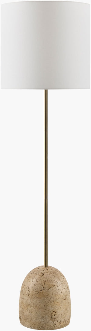 Livabliss Meoble Cement Base Floor Lamp with Linen Shade for Reading Nooks and Living Rooms MEB-001