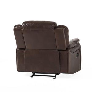 English Elm Christopher Knight Home® - Classic Glider Recliner with Luxurious PU Upholstery, Spacious Seat, Durable Frame, Ultimate Comfort Dark Brown 57412.00