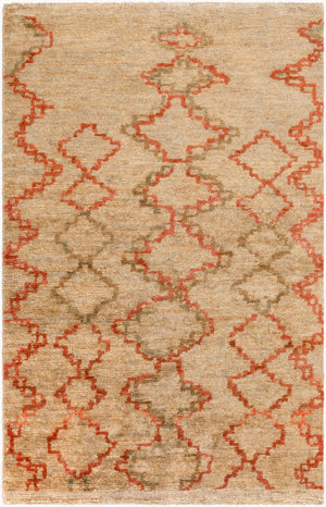 Surya Medina Hand-knotted 2' X 3' Durable Jute Rug – Timeless Elegance For High Traffic Areas In India Red Jute Med1108-810