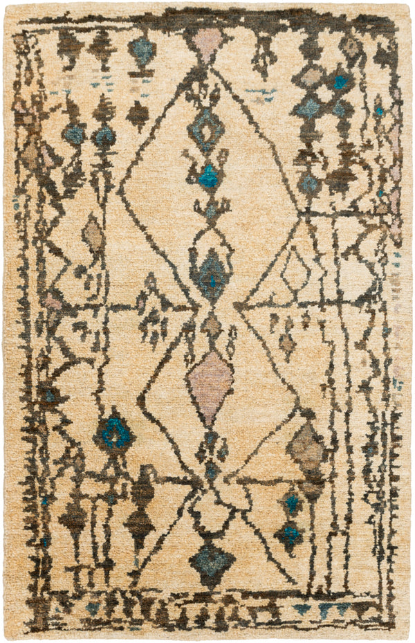 Medina MED-1112 6' x 9' Handmade Rug MED1112-69  Aqua, Beige, Tan, Taupe, Blue Surya