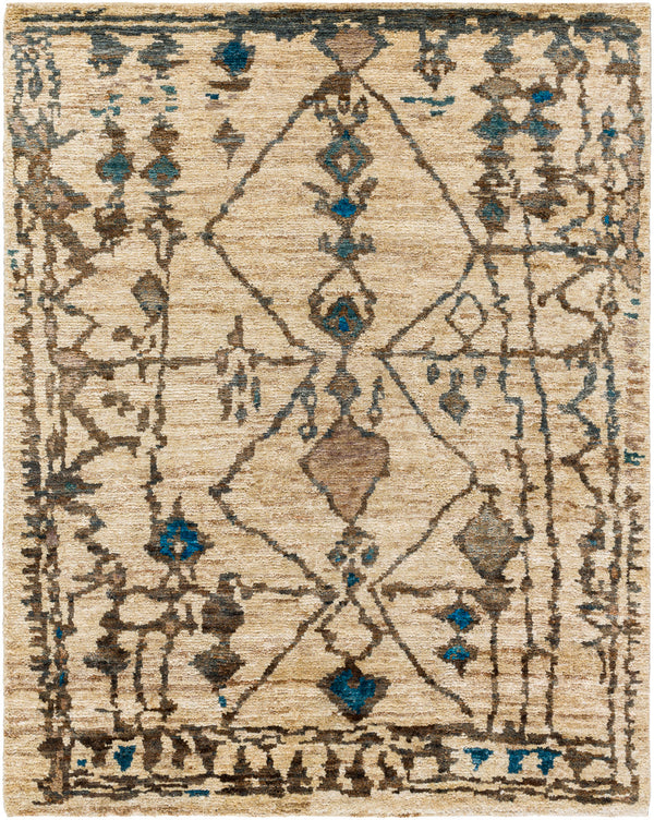 Medina MED-1112 8' x 10' Handmade Rug MED1112-810  Aqua, Beige, Tan, Taupe, Blue Surya