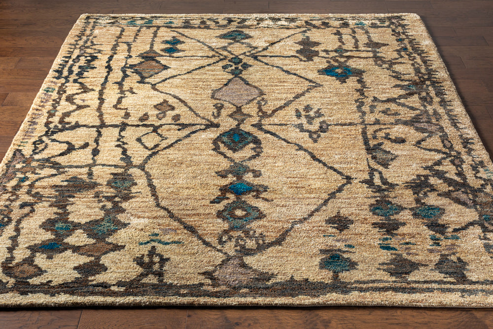 Medina MED-1112 6' x 9' Handmade Rug MED1112-69  Aqua, Beige, Tan, Taupe, Blue Surya