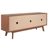 Safavieh Alatar 3 Drawer 1 Shelf Media Stand XII23 Walnut Wood MED9613A