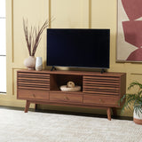 Safavieh Alatar 3 Drawer 1 Shelf Media Stand XII23 Walnut Wood MED9613A