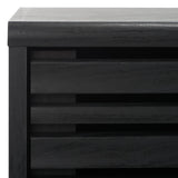 Safavieh Alatar 3 Drawer 1 Shelf Media Stand XII23 Black Wood MED9613B