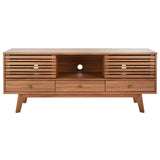 Safavieh Alatar 3 Drawer 1 Shelf Media Stand XII23 Oak Wood MED9613D