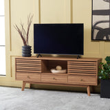 Safavieh Alatar 3 Drawer 1 Shelf Media Stand XII23 Oak Wood MED9613D