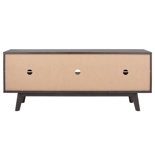 Safavieh Alatar 3 Drawer 1 Shelf Media Stand XII23 Distressed Black Wood MED9613E