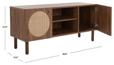 Safavieh Ophelia 2 Door 2 Shelf Media Stand XII23 Walnut  Wood MED9615A