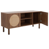 Safavieh Ophelia 2 Door 2 Shelf Media Stand XII23 Walnut  Wood MED9615A