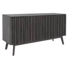 Safavieh Helena 4 Door 4 Shelf Media Stand XII23 Distressed Black Iron / Wood MED9621E-2BX