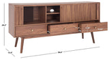 Safavieh Aphra 2 Door 3 Drawer Media Stand X23 Walnut  MED9625A-2BX