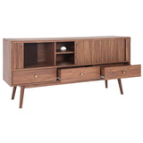 Safavieh Aphra 2 Door 3 Drawer Media Stand X23 Walnut  MED9625A-2BX