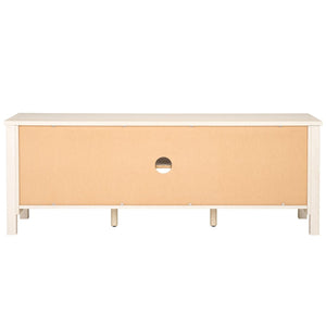 Safavieh Evane 2 Door Media Stand White / Natural 59.1" x 15.6" x 21.7"