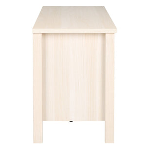 Safavieh Evane 2 Door Media Stand White / Natural 59.1" x 15.6" x 21.7"