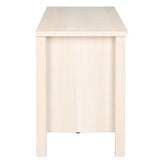 Safavieh Evane 2 Door Media Stand White / Natural 59.1" x 15.6" x 21.7"