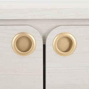 Safavieh Shaelynn 4 Door Sideboard/Media Stand Bleached White / Gold Legs / Gold Handle MED9630C-2BX