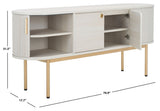 Safavieh Shaelynn 4 Door Sideboard/Media Stand Bleached White / Gold Legs / Gold Handle MED9630C-2BX