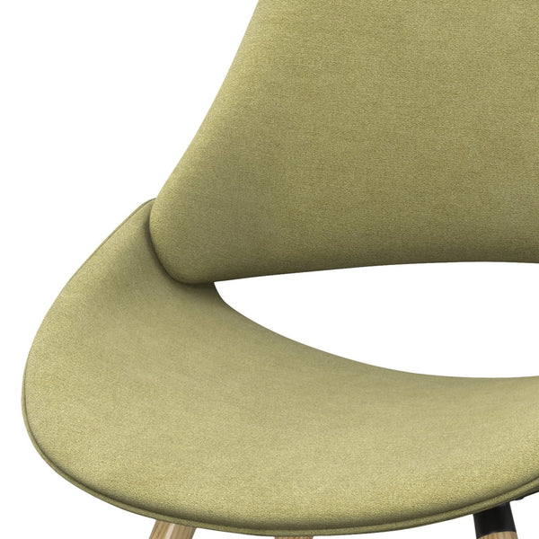 English Elm Malden Mid-Century Modern Dining Chair In Acid Green With Light Brown Bentwood Frame For Versatile Style B136P158894