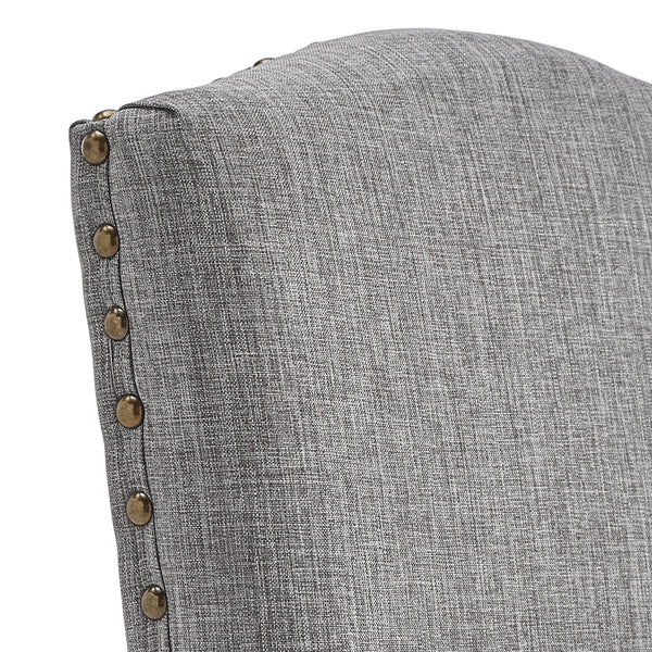 Homelegance By Top-Line Nicklaus Premium Nailhead Upholstered Counter Height Chairs (Set of 2) Light Natural Wood