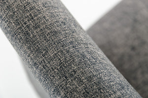 VIG Furniture Medford Grey Mid‑Century Bar Stool With Foam Seat, Full Back, Steel Frame, Footrest, No Assembly Needed VGEUMC-8219CH-B