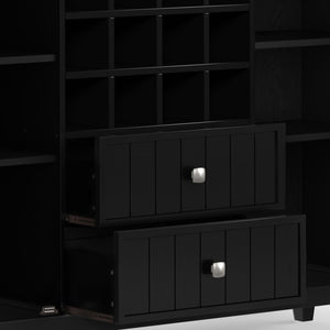 English Elm Bedford Sideboard Buffet With Wine Rack - Elegant Black Storage Solution For Dining & Living Spaces B136P158481
