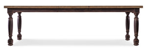 Hooker Furniture Americana Farmhouse Dining Table With 22" Leaf — Two-Tone Honey Top, Distressed Daisy Base, Seats 8 Blacks 7050-75200-89
