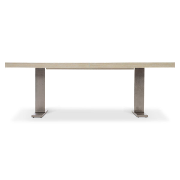 Bernhardt Bernhardt Solaria Rectangular Dining Table With Quartered White Oak Veneer Top & Cast Steel T Legs 310224
