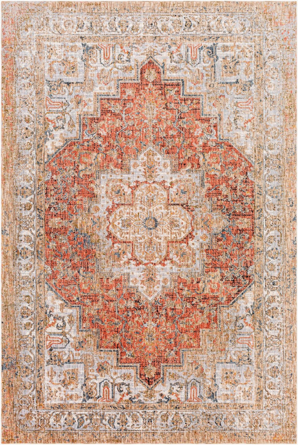 Livabliss Merit Traditional Medallion Polyester Area Rug for Large Living and Dining Rooms MEI2304-9212