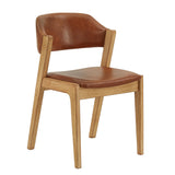 Homelegance By Top-Line Shawnda Modern Scandinavian Light Oak Finish Dining Chairs Oak Rubberwood