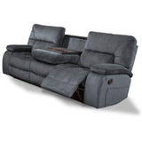 Parker House Chapman - Polo Manual Glider Reclining Sofa And Two Recliners Grey 94% Polyester,6% Nylon (W) Mcha-411-pol