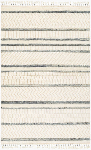 Surya Meknes 2' X 3' Handmade Wool Rug - Luxurious, Durable, And Timeless Design For Any Home Decor Charcoal Nz Wool Mek1001-23