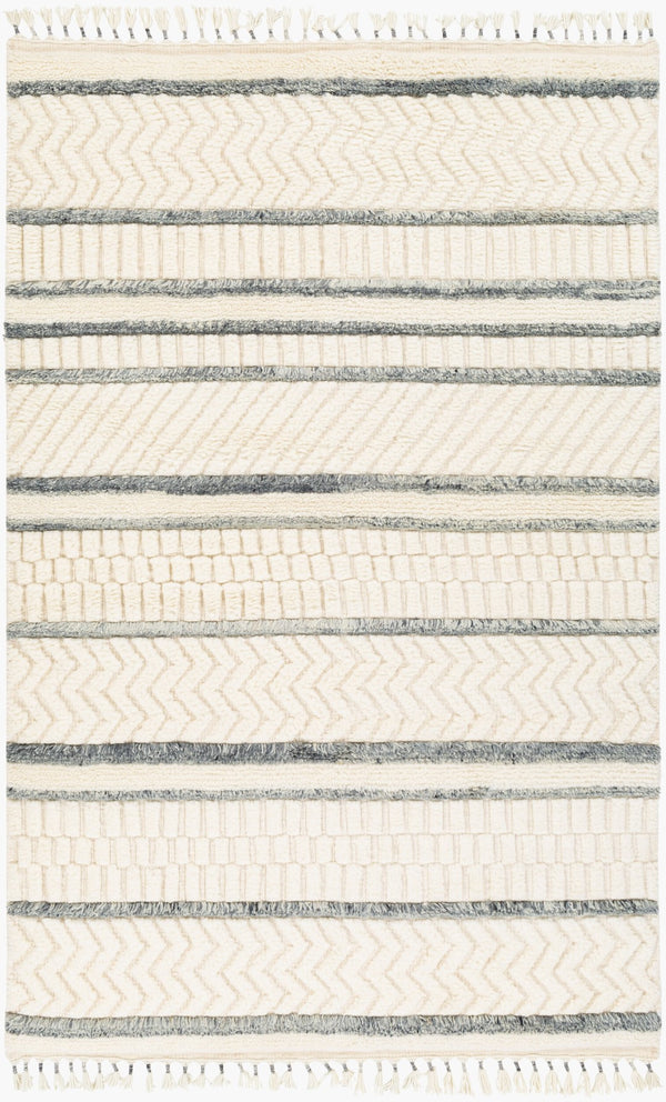 Surya Meknes 2' X 3' Handmade Wool Rug - Luxurious, Durable, And Timeless Design For Any Home Decor Charcoal Nz Wool Mek1001-23