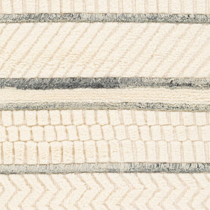 Surya Meknes 2' X 3' Handmade Wool Rug - Luxurious, Durable, And Timeless Design For Any Home Decor Charcoal Nz Wool Mek1001-23